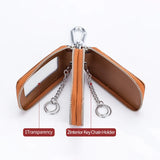 Leather Key Pouch with Zipper Double Layers for Car Key