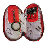 Cowhide Leather Keychain Wallet Multifunction Key Bag