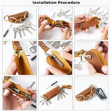 Keycord Leather Car Key Chain Buckle Car Key Ring DIY Car Accessories