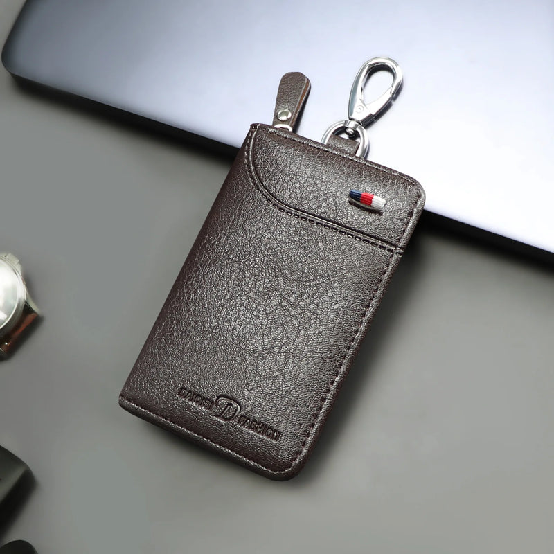 Keypouch Men Car Key Holder Zipper Keys Case Top Male Man Housekeeper
