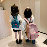 3D Cartoon Dinosaur Kid Backpack Anti-lost Printed School Bag
