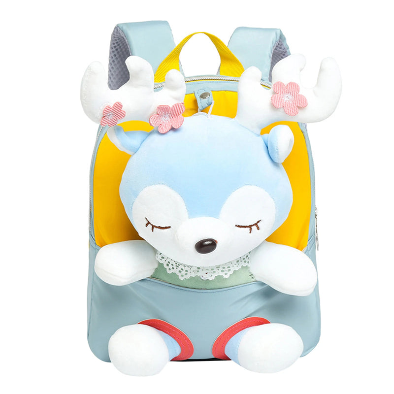 3D Elk Doll Cartoon Backpack Lightweight Large Capacity Girls School Bag