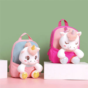 Kids Cartoon Backpack 3D Doll Rucksack School Bag for Boys Girls