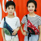 Kid Waist Bag Cartoon Dinosaur Fanny Bag Belt Pouch Zipper Waist Pack