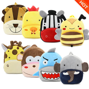 Kids 3D Animal Backpacks Boys Girls Toddler Schoolbag Cartoon Lion Bee Bookbag