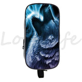 Kids 3D Animal Lion Wolf Pen Bags Boys Girls Pen Case