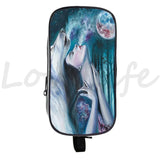Kids 3D Animal Lion Wolf Pen Bags Boys Girls Pen Case