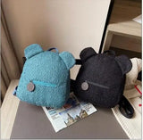 Kids Backpack Boys Girls School Bags Children School Bags Bear Ear Fleece Mini B