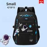 Boys Astronaut Backpack Waterproof Book Bag Cartoon Pendant Schoolbag