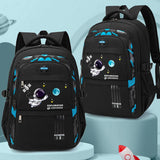 Boys Astronaut Backpack Waterproof Book Bag Cartoon Pendant Schoolbag
