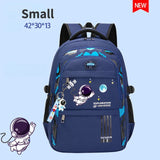 Boys Astronaut Backpack Waterproof Book Bag Cartoon Pendant Schoolbag