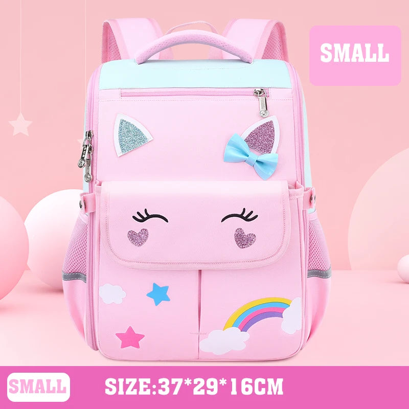 Orthopedic Kids Backpack for Girls 1-3-6 Waterproof Rucksack