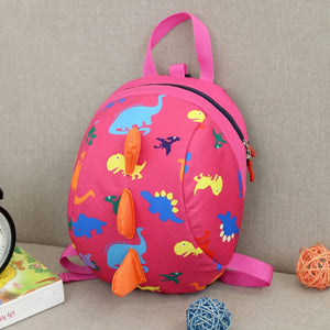 Kids Baseball Backpack Boys School Student Dinosaur Print Cartoon Bag