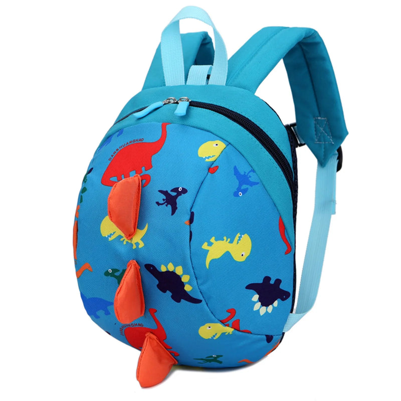 Kids Baseball Backpack Boys School Student Dinosaur Print Cartoon Bag