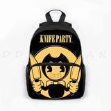 Bendy Kindergarten Schoolbag Travel Backpack Students Ink Machine Bag