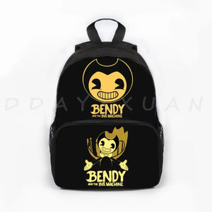 Bendy Kindergarten Schoolbag Travel Backpack Students Ink Machine Bag