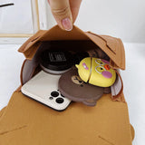 Kids Bear Backpack Waterproof PU Leather Satchels School Bag for Girls