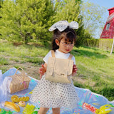 Kids Bear Backpack Waterproof PU Leather Satchels School Bag for Girls