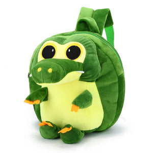 3D Plush Dinosaur Backpack Kids Boys Girls School Bag Mochila Escolar