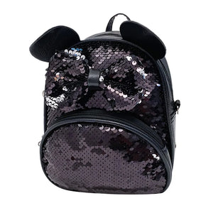 Kids Cartoon School Backpack Girls Sequin Travel Shoulder Bag
