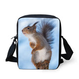 Kids Casual Squirrel Printed Mini Messenger Bag Small Shoulder Girl