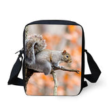 Kids Casual Squirrel Printed Mini Messenger Bag Small Shoulder Girl