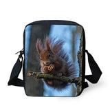Kids Casual Squirrel Printed Mini Messenger Bag Small Shoulder Girl