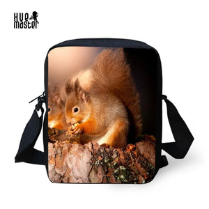 Kids Casual Squirrel Printed Mini Messenger Bag Small Shoulder Girl