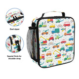 Cartoon Car Printed Boys Girls Lunch Bag Insulated