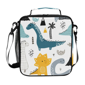 Cartoon Car Printed Boys Girls Lunch Bag Insulated
