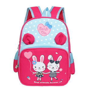 Kids Rabbit School Bags Children Cartoon Backpack Girls Boys Animal Rucksack