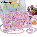 Kids DIY Beaded Toy Mixed Loose Spacer Charms Beads Set with Case