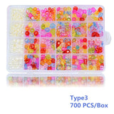 Kids DIY Beaded Toy Mixed Loose Spacer Charms Beads Set with Case
