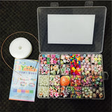 Kids DIY Beaded Toy Mixed Loose Spacer Charms Beads Set with Case