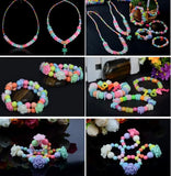 Kids DIY Beaded Toy Mixed Loose Spacer Charms Beads Set with Case