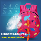 Kids Dinosaur Backpack Cartoon Printing Small Dinosaur Anti-Lost Children School