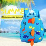 Kids Dinosaur Backpack Cartoon Printing Small Dinosaur Anti-Lost Children School