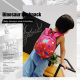 Kids Dinosaur Backpack Kindergarten Student Anti-Lost School Bags Cartoon