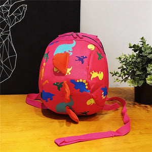 Kids Dinosaur Backpack Kindergarten Student Anti-Lost School Bags Cartoon