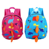 Kids Dinosaur Backpack Kindergarten Student Anti-Lost School Bags Cartoon