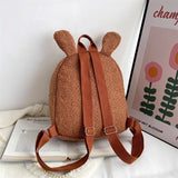 Kids Bear Backpack Embroidered Portable Children Travel Rucksack