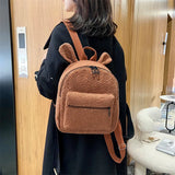Kids Bear Backpack Embroidered Portable Children Travel Rucksack