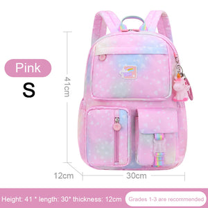 Rainbow School Backpack Water Resistant for Kids