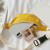 Girls Casual Fanny Waist Bag Canvas Chest Bum Belt Pack Zip