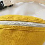 Girls Casual Fanny Waist Bag Canvas Chest Bum Belt Pack Zip