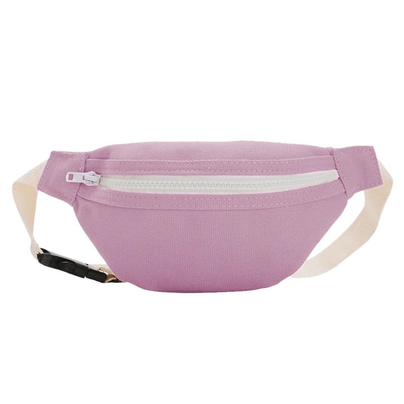Girls Casual Fanny Waist Bag Canvas Chest Bum Belt Pack Zip
