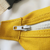 Girls Casual Canvas Waist Bag Zip Chest Pack Lightweight Shoulder Pouch