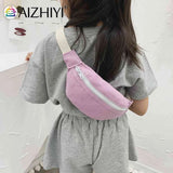 Girls Casual Waist Bag Canvas Crossbody Pouch Coin Purse Phone Bag