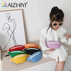 Girls Casual Waist Bag Canvas Crossbody Pouch Coin Purse Phone Bag