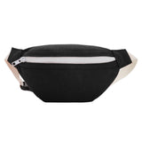 Girls Casual Waist Bag Zip Canvas Lightweight Shoulder Pouch